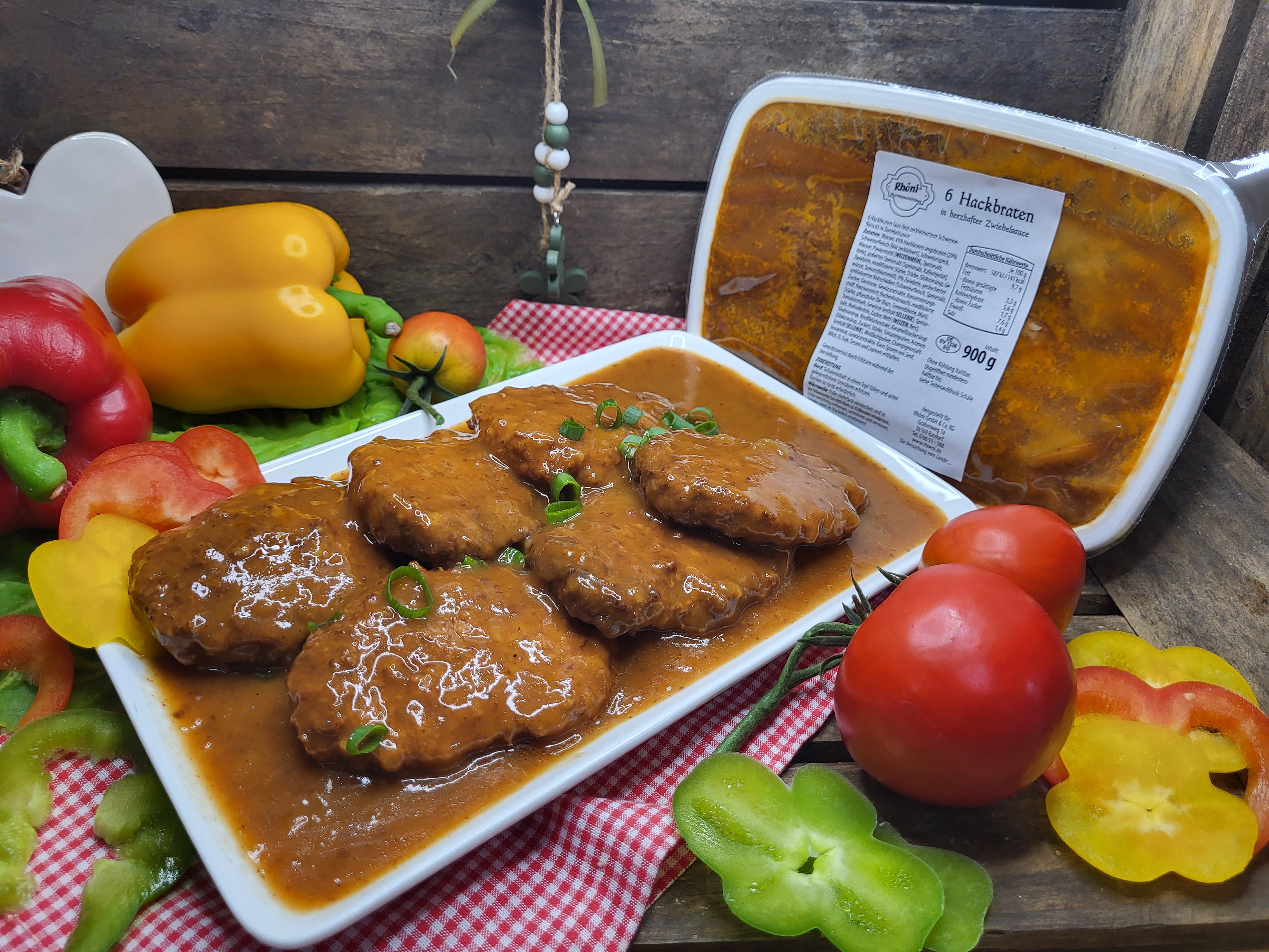 Hackbraten in herzhafter Zwiebelsauce  900g (6 Stück - Family Pack)