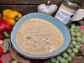Käse-Lauchsuppe mit Hackfleisch vom Hähnchen 400g Glas (MHD: 31.10.2026)