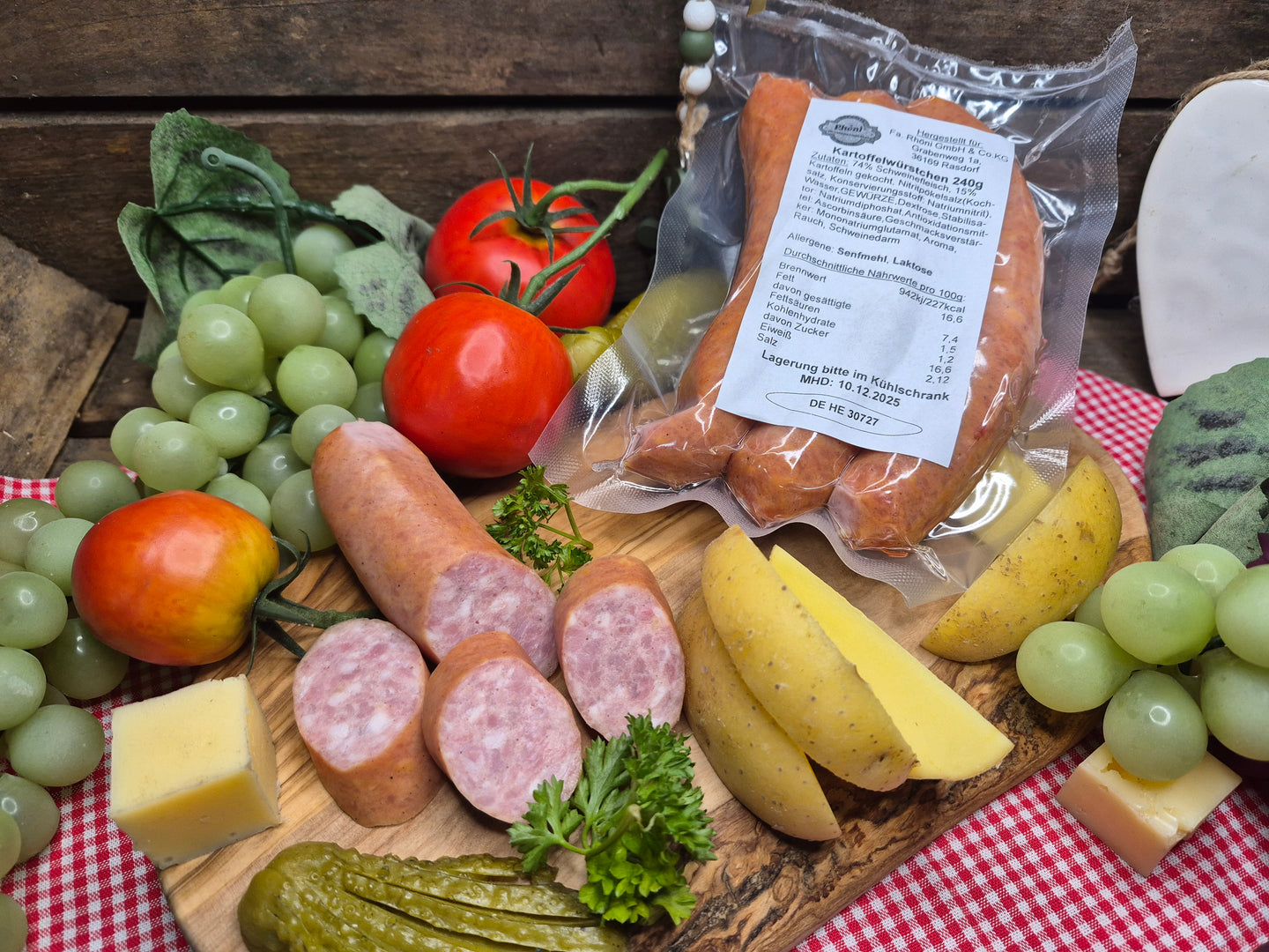 Hausmacher Kartoffelwürstchen 3er 240g (MHD: 26.12.2025)