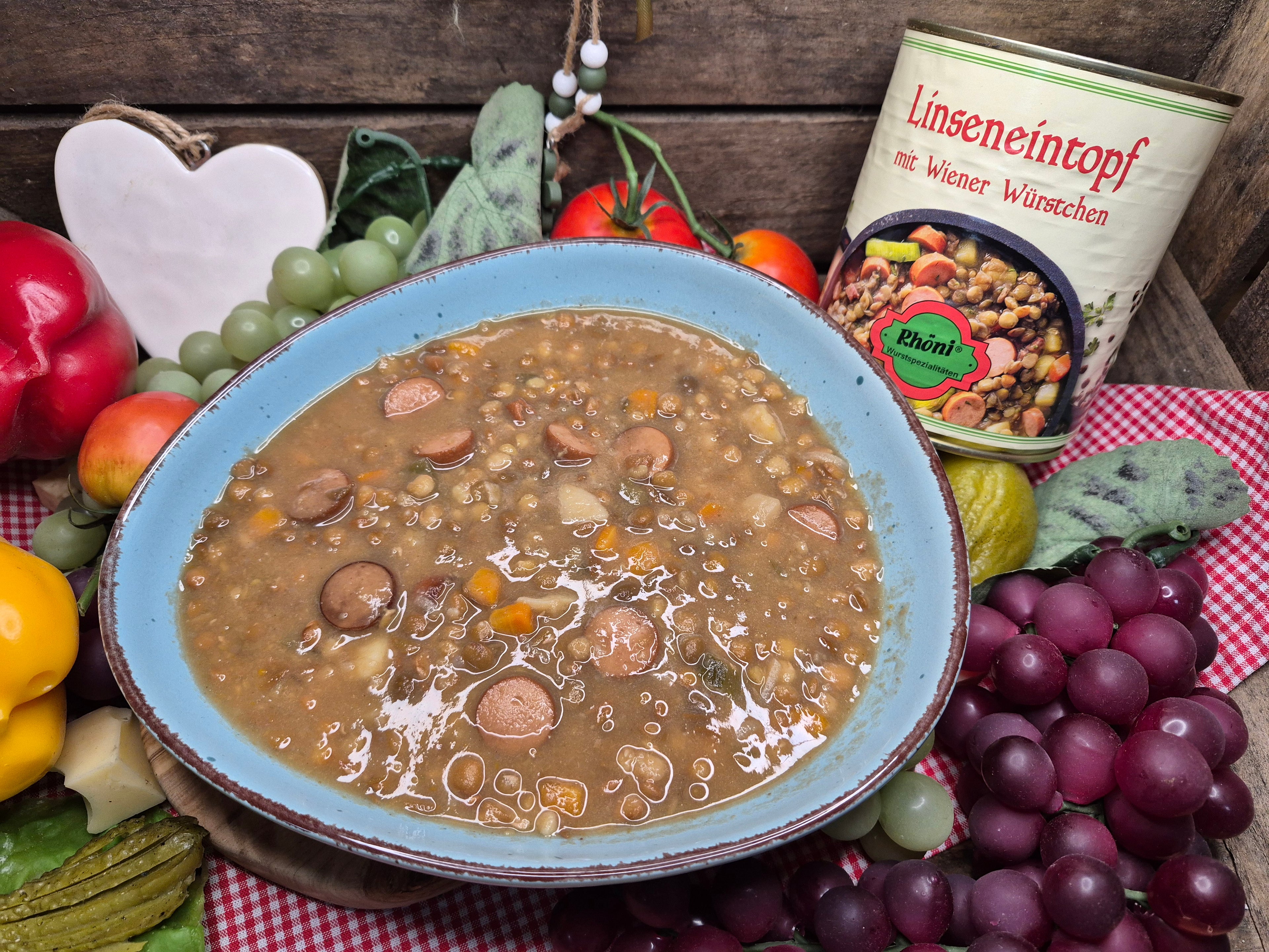 Linseneintopf mit Wiener Würstchen 800g Dose