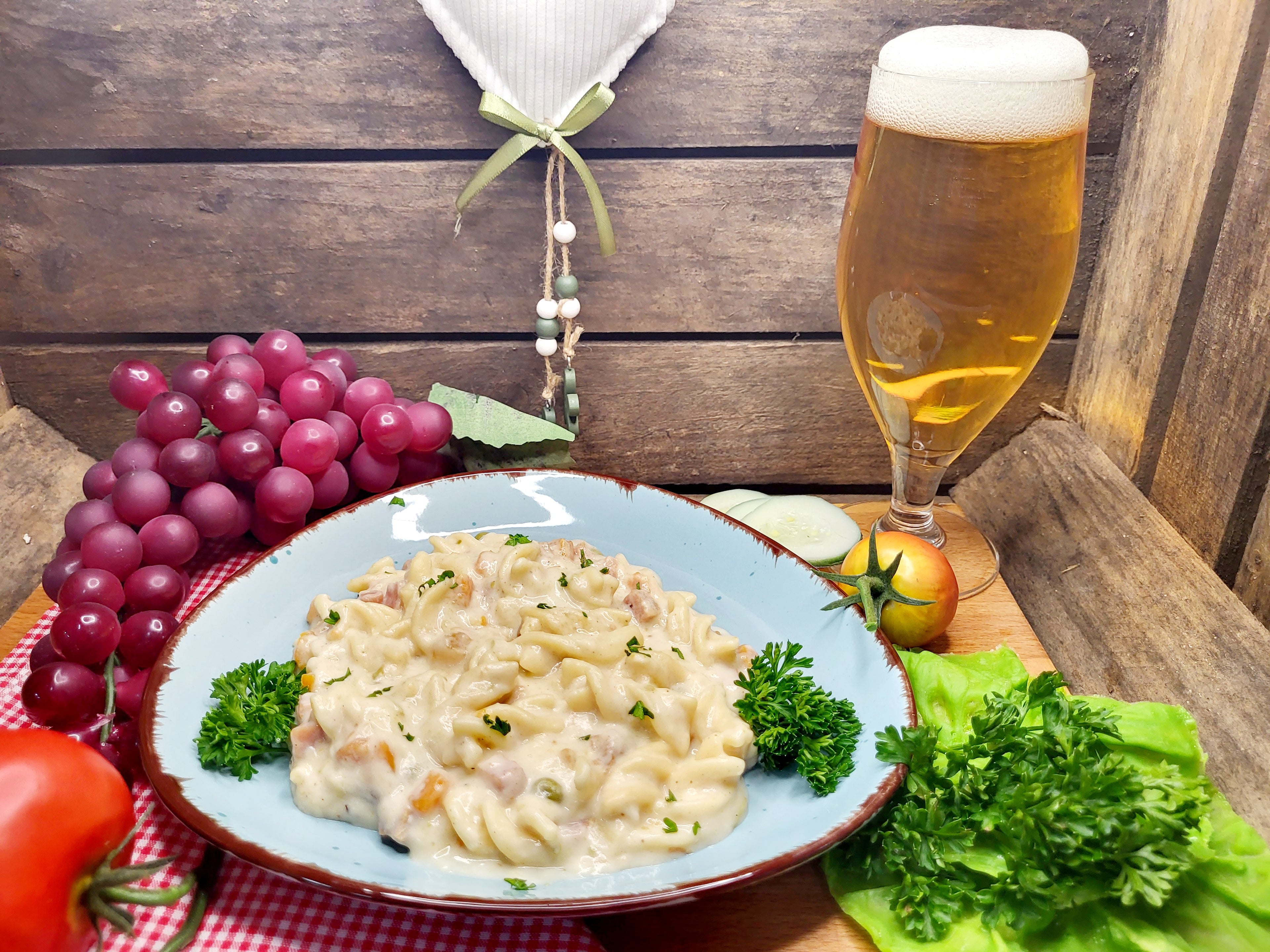 Schinkennudeln in cremiger Sauce 280g Schale (MHD: 29.07.2026)