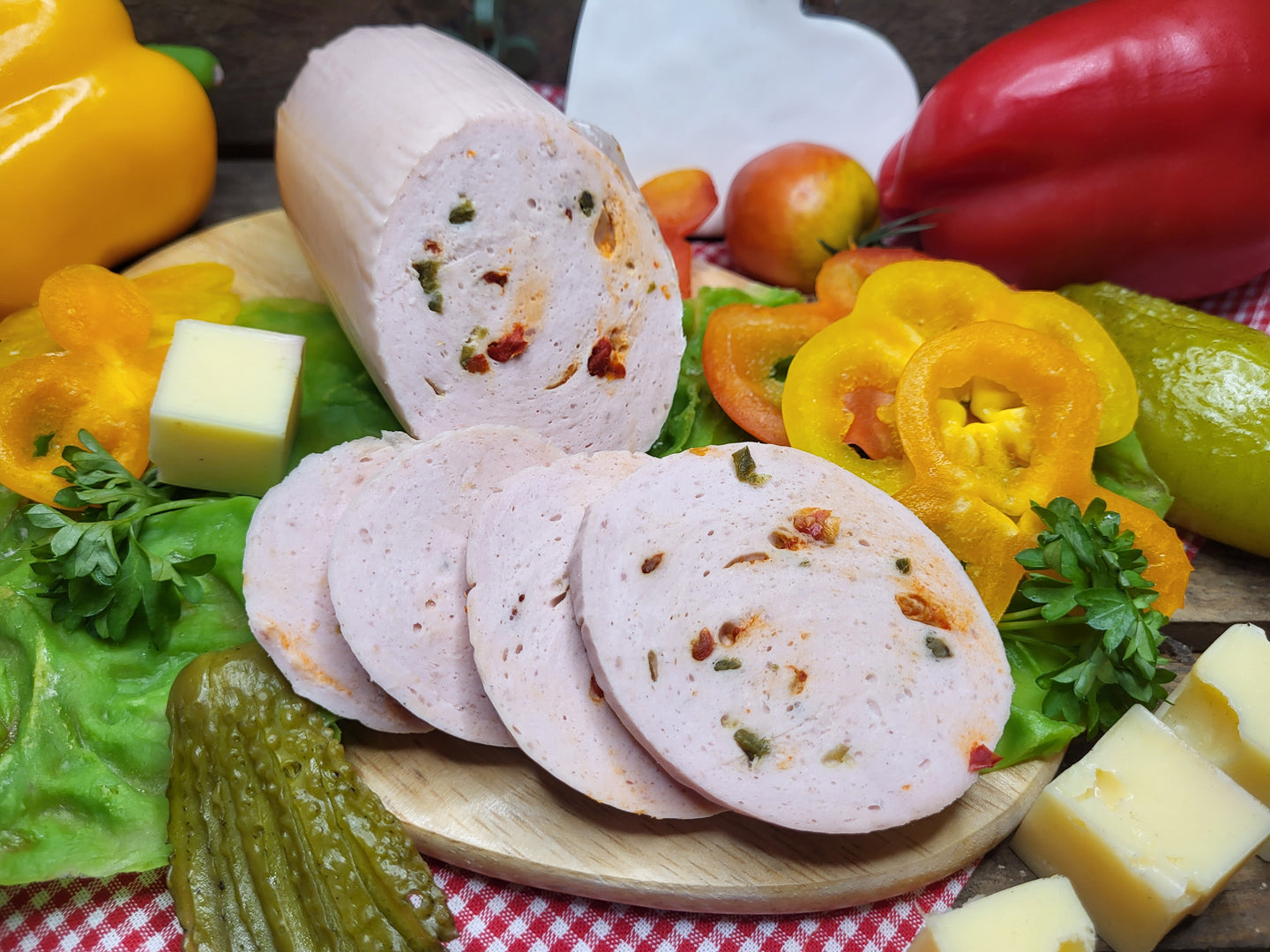 Schinkenwurst mit Paprika 300g (MHD: 29.09.2025)