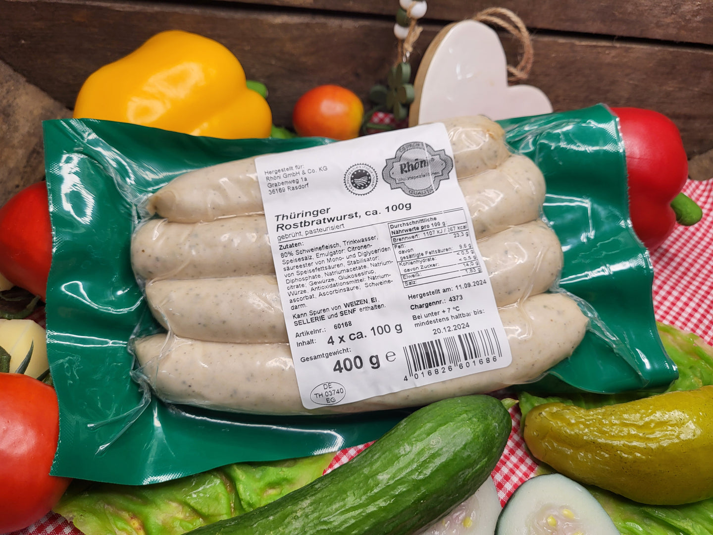 Thüringer Bratwurst ggA 400g (MHD: 27.06.2025)