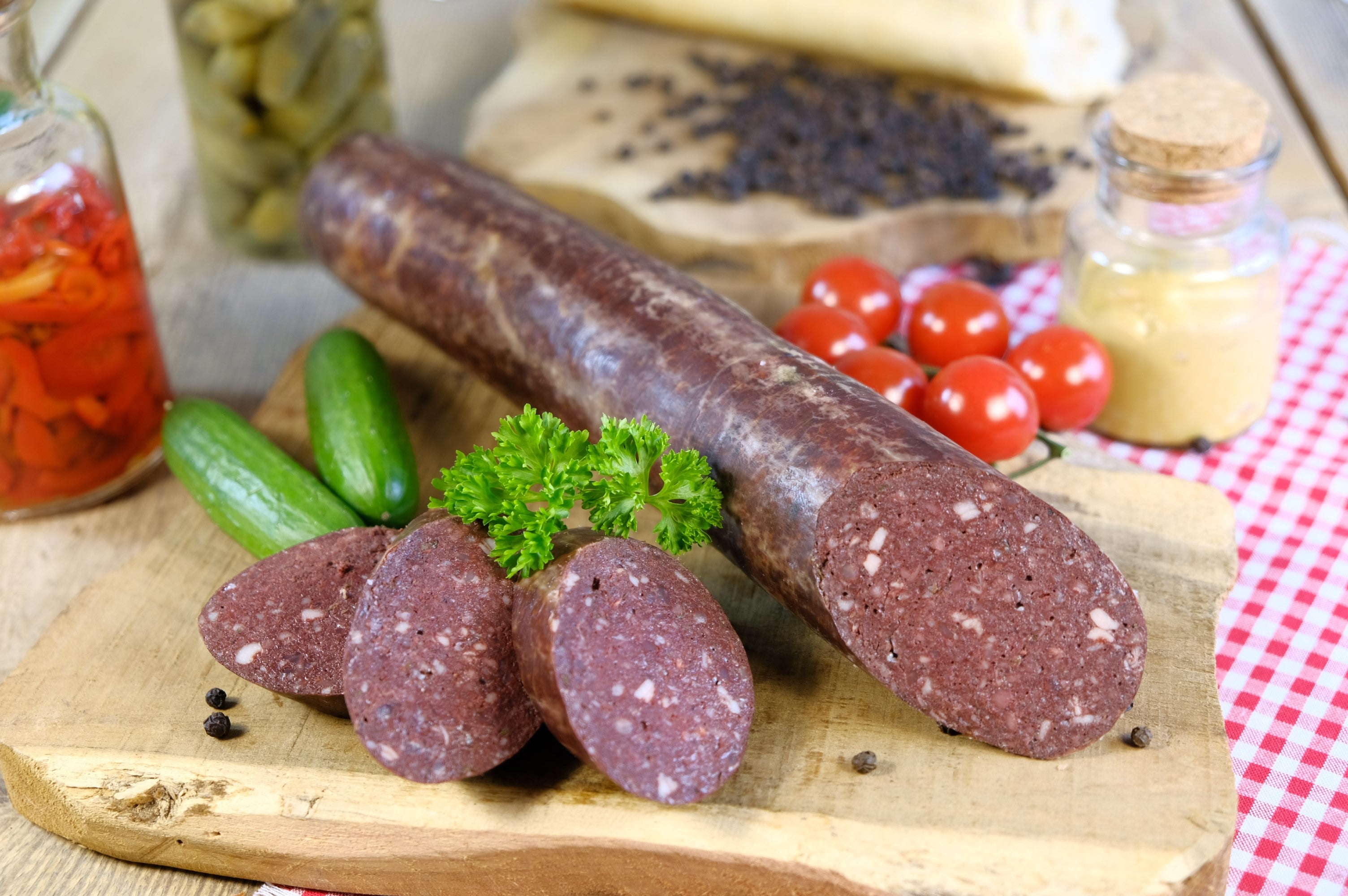 Hausmacher Blutwurst im Naturdarm 340g (MHD: 30 Tage)