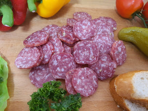 Gourmet-Salami mediterran -luftgetrocknet- geschnitten 120g (MHD: 30 Tage)