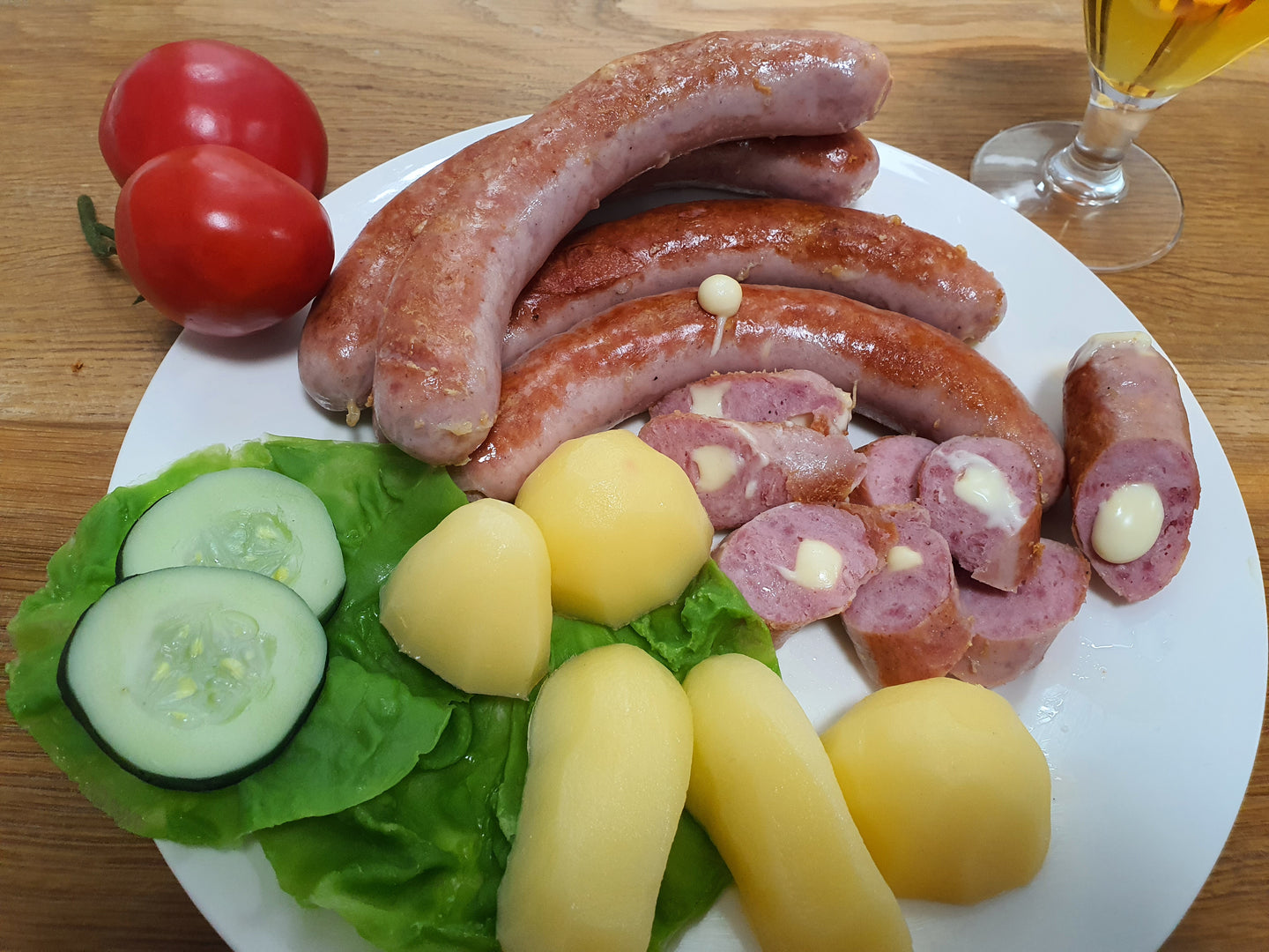 Käsegrillwürstchen 500g vom Dorfmetzger (MHD: 07.06.2024)