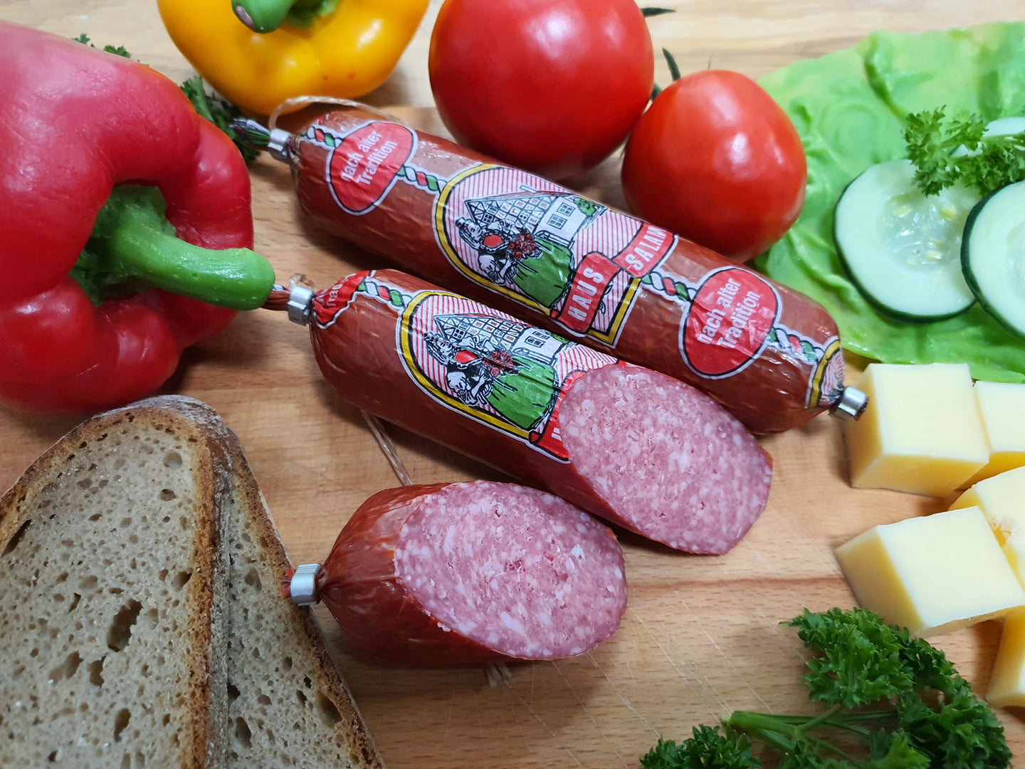 Haussalami 140g (mit Truthahnfleisch geräuchert)