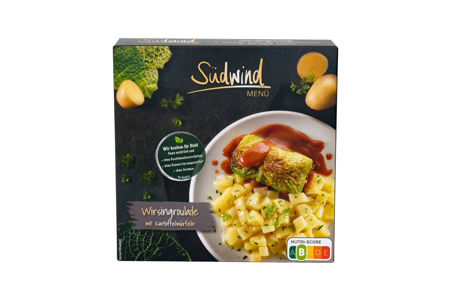 Südwind Wirsingsroulade in delikater Sauce mit Kartoffelwürfeln 375g