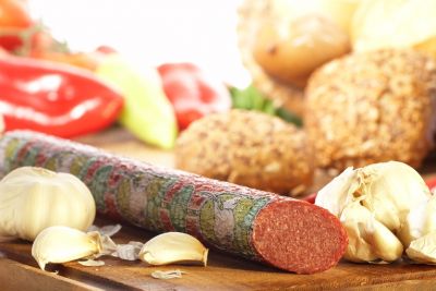 Knoblauchsalami 200g (mit Truthahnfleisch geräuchert) (MHD: 09.06.2026)