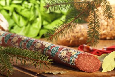 Hirschsalami 300g (mit Schweinefleisch geräuchert)